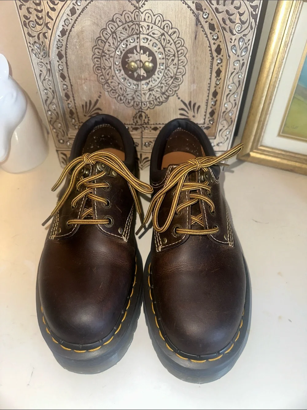 Dr Martens 8053 ARC CRAZY HORSE LEATHER PLATFORMS